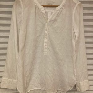 Talbots white cotton summer top